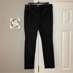 Old Navy Mid-Rise Pop Icon Skinny Jeans for Women Size 10 Gray Black Denim
